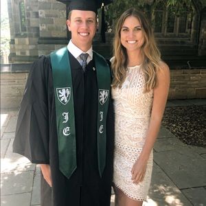 Bcbg cream dress, beautiful detailing